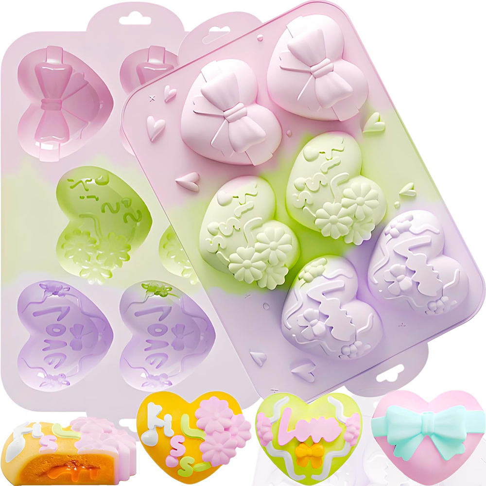 Soap Making Guide - قوالب سيليكون على شكل قلب، قوالب