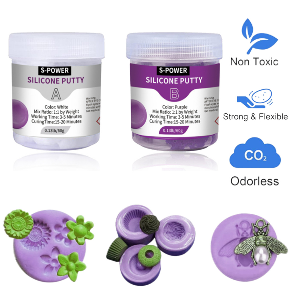 Soap Making Kit For Beginners - مجموعة معجون قولبة السيليكون DIY سهلة