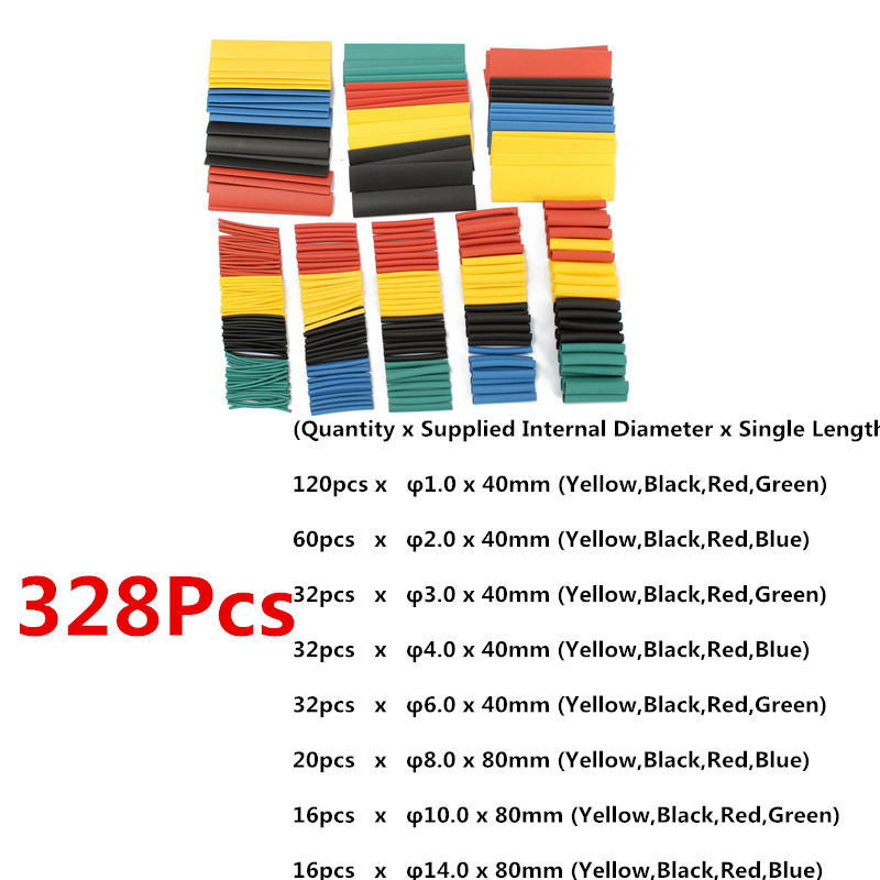 328 قطعة مجموعة أنبوب الانكماش - مراجعة Shrink Wrap Pvc وسعره