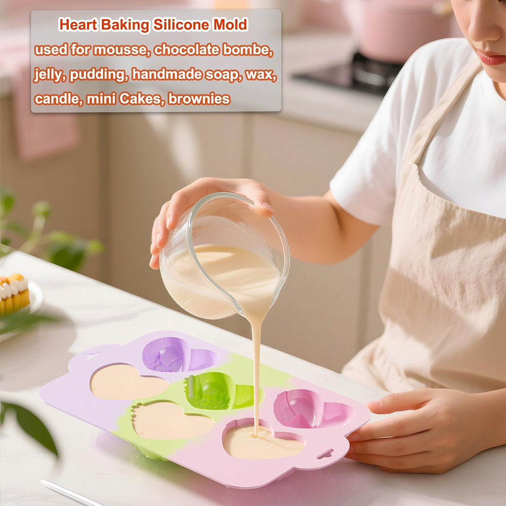 قوالب سيليكون على شكل قلب، قوا - مراجعة Soap Making Guide وسعره
