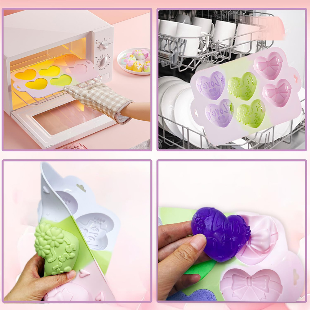 قوالب سيليكون على شكل قلب، قوا - مراجعة Soap Making Guide وسعره