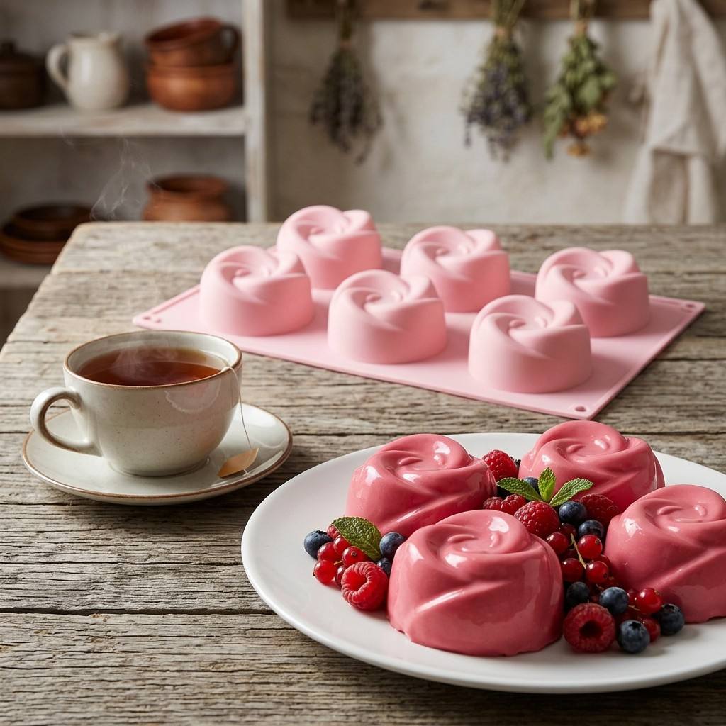 قالب سيليكون على شكل وردة بـ 6 - مراجعة Soap Making Guide وسعره