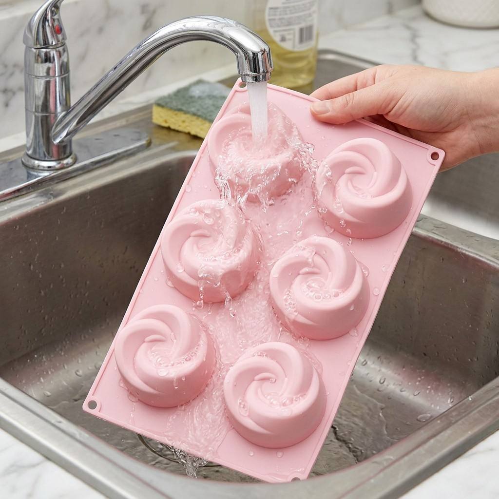 قالب سيليكون على شكل وردة بـ 6 - مراجعة Soap Making Guide وسعره