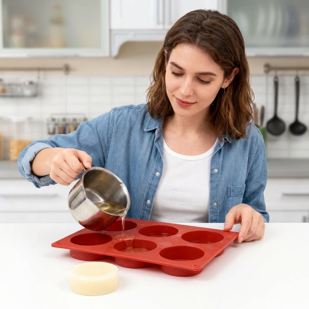 قالب صابون سيليكون دائري، أداة - مراجعة Soap Making Kit For Beginners وسعره